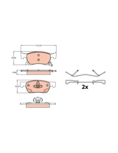 TRW PASTIGLIE FRENO GDB2138
