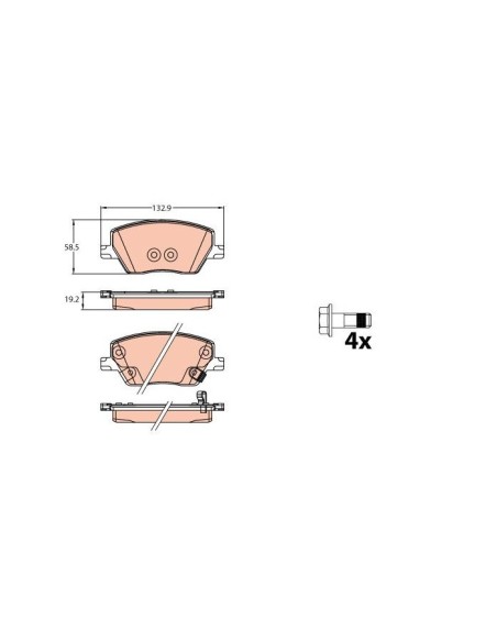 TRW PASTIGLIE FRENO GDB2151