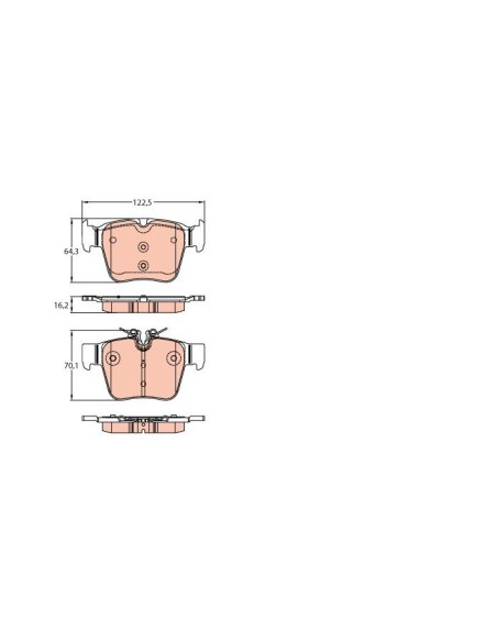 TRW PASTIGLIE FRENO GDB2154