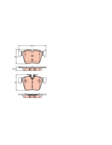 TRW PASTIGLIE FRENO GDB2154
