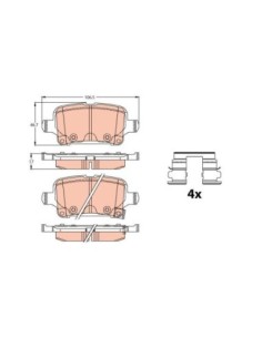 TRW PASTIGLIE FRENO GDB2180 2