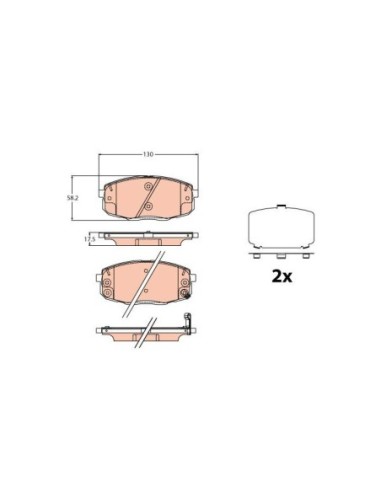 TRW PASTIGLIE FRENO GDB2192