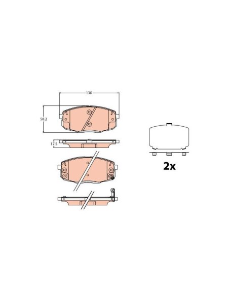 TRW PASTIGLIE FRENO GDB2192