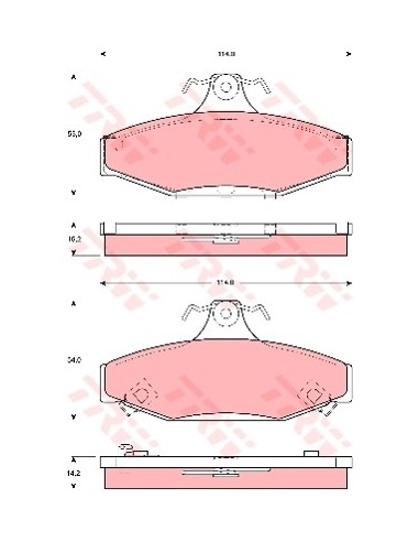 TRW PASTIGLIE FRENO GDB3135
