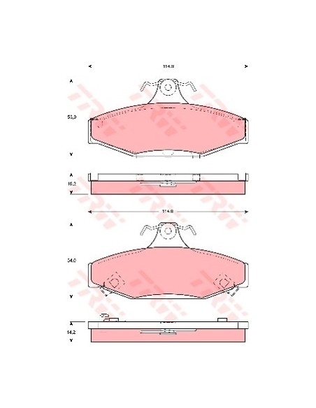 TRW PASTIGLIE FRENO GDB3135
