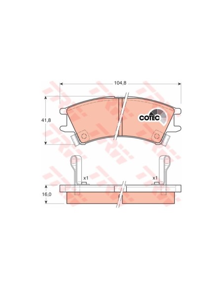 TRW PASTIGLIE FRENO GDB3165