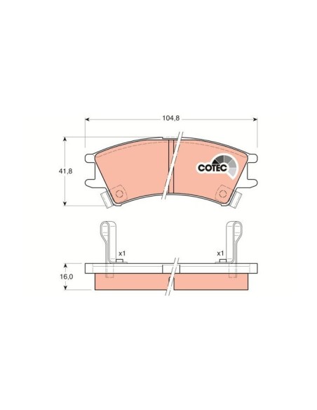 TRW PASTIGLIE FRENO GDB3165