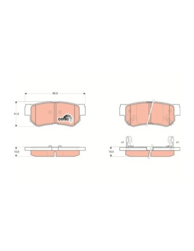 TRW PASTIGLIE FRENO GDB3284