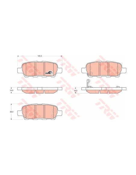 TRW PASTIGLIE FRENO GDB3294