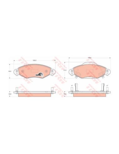 TRW PASTIGLIE FRENO GDB3324