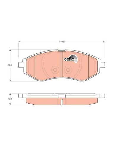 TRW PASTIGLIE FRENO GDB3330
