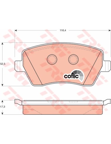 TRW PASTIGLIE FRENO GDB3332