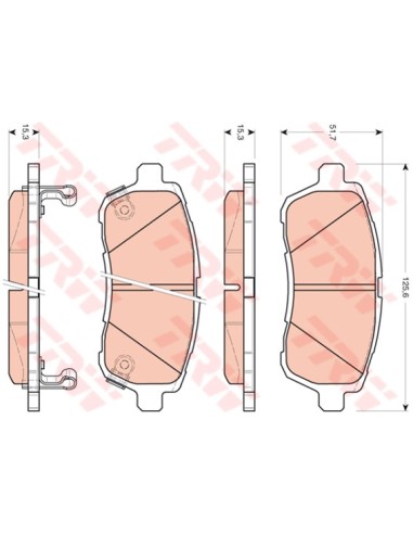 TRW PASTIGLIE FRENO GDB3437