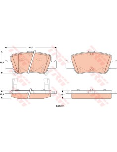 TRW PASTIGLIE FRENO GDB3480