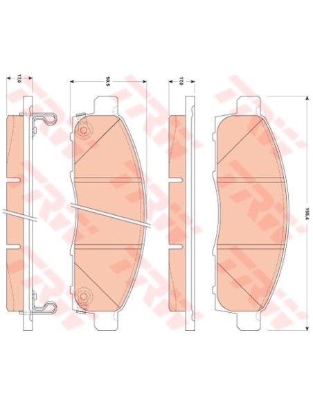 TRW PASTIGLIE FRENO GDB3502
