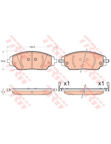TRW PASTIGLIE FRENO GDB3579