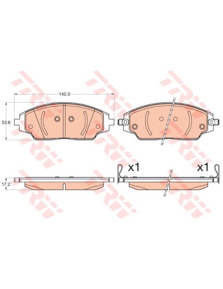 TRW PASTIGLIE FRENO GDB3579