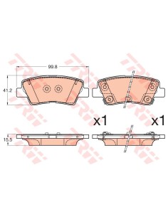 TRW PASTIGLIE FRENO GDB3594