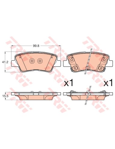 TRW PASTIGLIE FRENO GDB3594