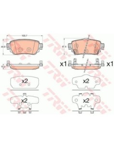 TRW PASTIGLIE FRENO GDB3617