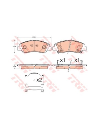 TRW PASTIGLIE FRENO GDB3618