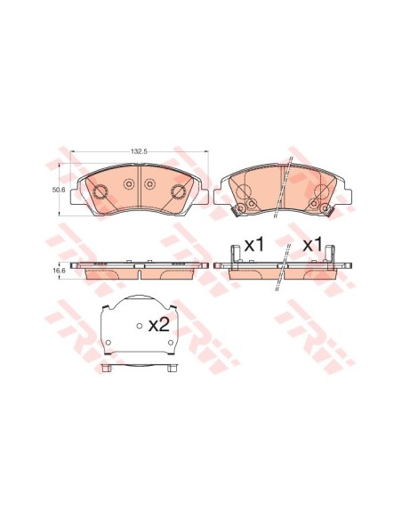 TRW PASTIGLIE FRENO GDB3618