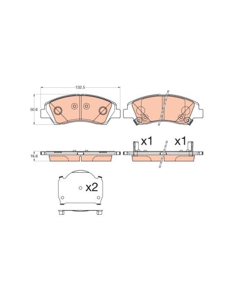TRW PASTIGLIE FRENO GDB3618