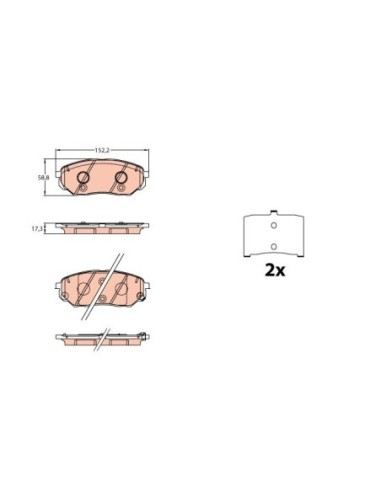 TRW PASTIGLIE FRENO GDB3638