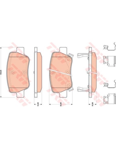TRW PASTIGLIE FRENO GDB4175