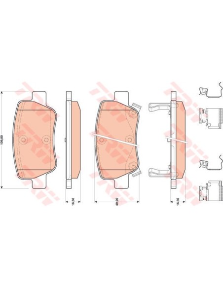 TRW PASTIGLIE FRENO GDB4175