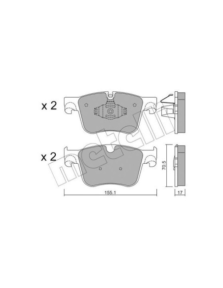 METELLI PASTIGLIE FRENO 22-0985-1