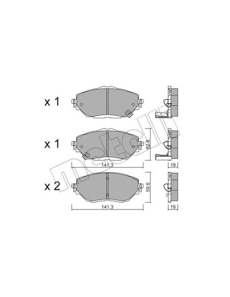 METELLI PASTIGLIE FRENO 22-1088-0
