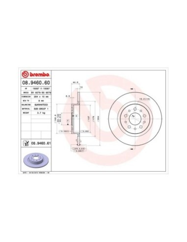 BREMBO DISCO FRENO 08.9460.61