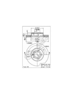 BREMBO DISCO FRENO 09.6934.11 2