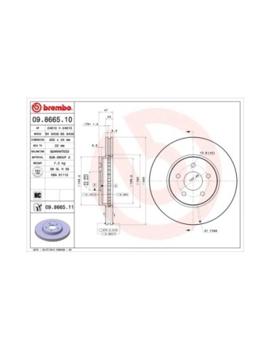 BREMBO DISCO FRENO 09.8665.11