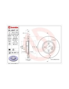 BREMBO DISCO FRENO 09.A047.31 2