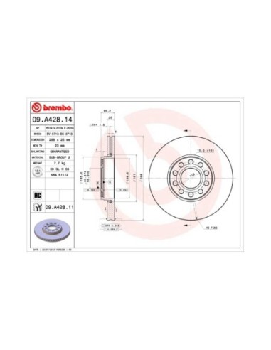 BREMBO DISCO FRENO 09.A428.14