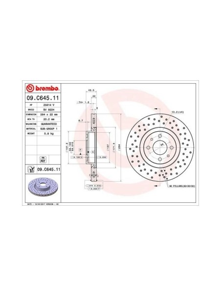 BREMBO DISCO FRENO 09.C645.11