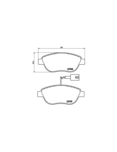 BREMBO PASTIGLIE FRENO P 23 137X