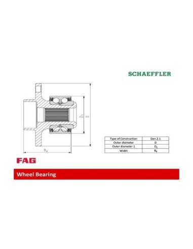 FAG KIT CUSCINETTO RUOTA 713619770