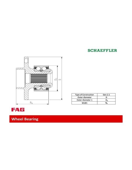 FAG KIT CUSCINETTO RUOTA 713619770
