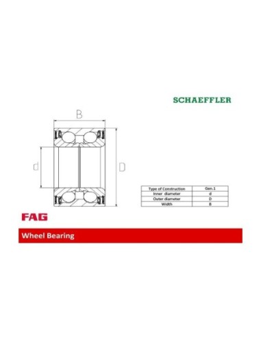 FAG KIT CUSCINETTO RUOTA 713649420