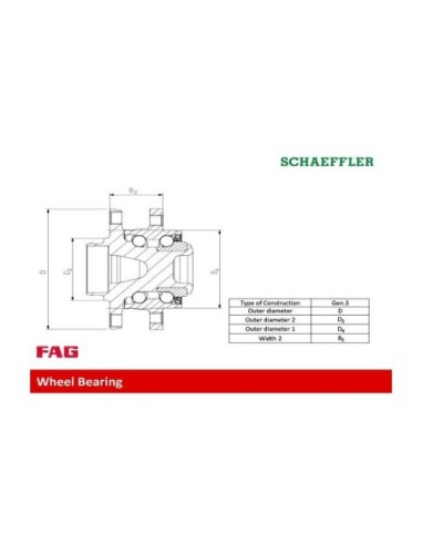 FAG KIT CUSCINETTO RUOTA 713650660