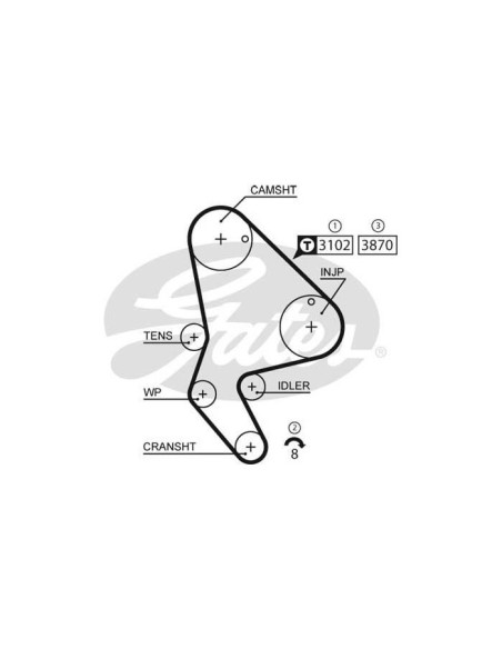 GATES KIT CINGHIE DENTATE K025523XS