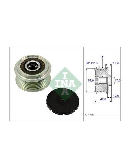 INA DISPOSITIVO RUOTA LIBERA ALTERNATORE 535024010