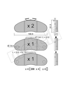 METELLI PASTIGLIE FRENO 22-0111-0