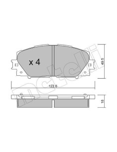METELLI PASTIGLIE FRENO 22-0745-0