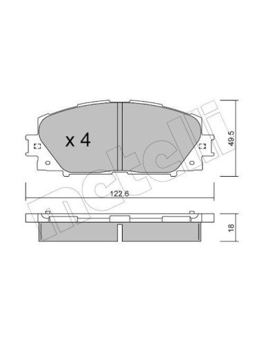 METELLI PASTIGLIE FRENO 22-0745-0