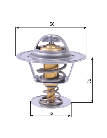 GATES TERMOSTATO, REFRIGERANTE TH13182G1