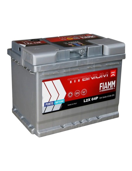 BATTERIE AUTO FIAMM 12V 64 Ah 610A - L2X 64P - 7905151